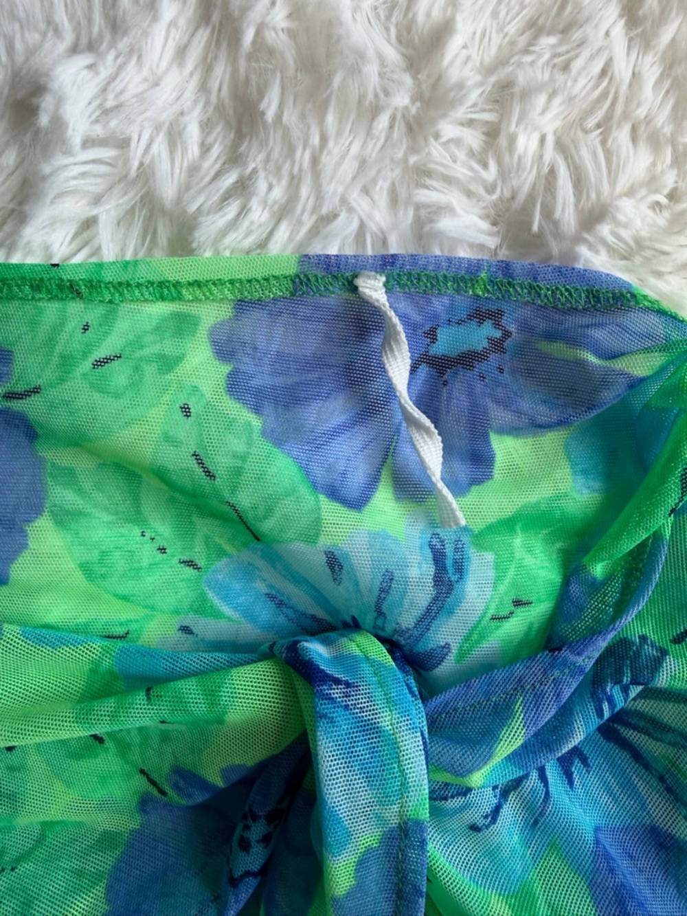 La Blanca Floral Short Sarong Swim Cover-Up Wrap XS–M Beach Bikini Tie Skirt - Picture 4 of 5